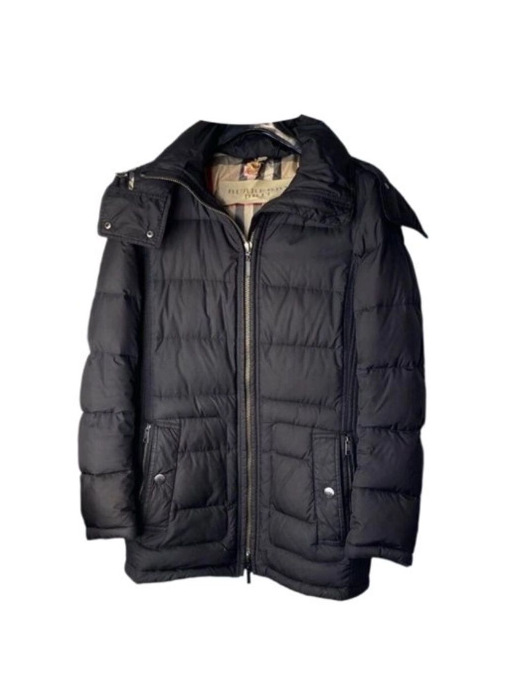 🛍️ Burberry Brit Authentic Vintage Puffer Jacket w Signature Nova Check Lining - Picture 1 of 16